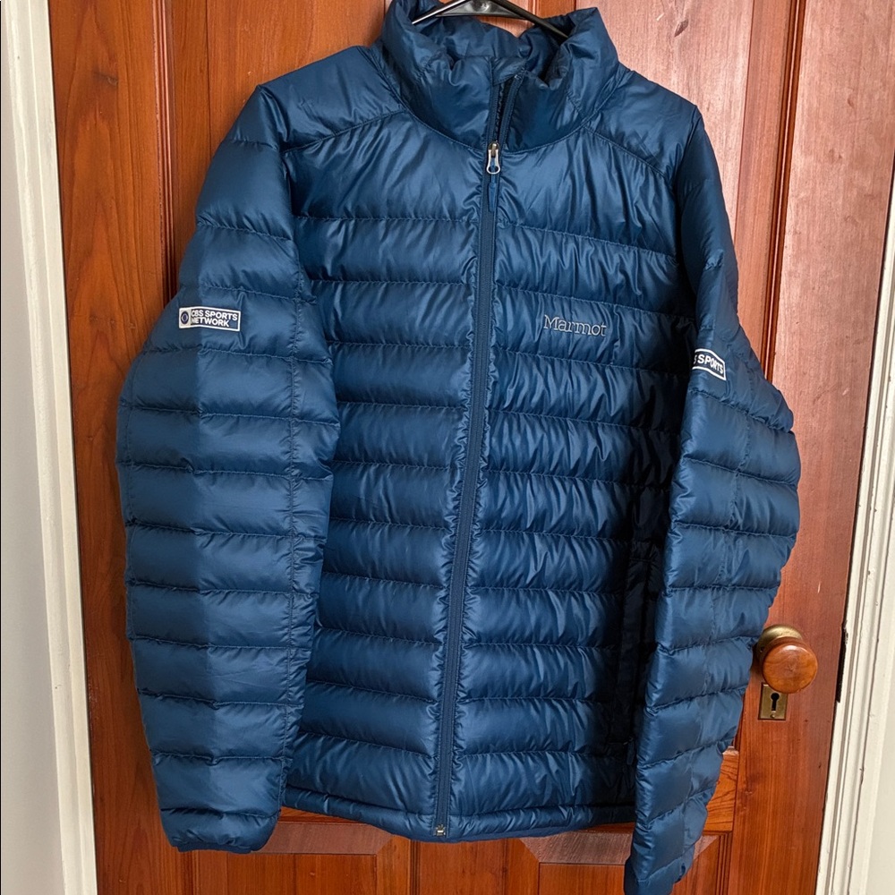 Marmot Men’s Navy Blue Quilted Down Puffer Jacket